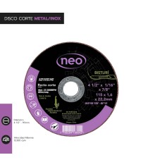 DISCO CORTE 4 1/2q x 1.6mm...